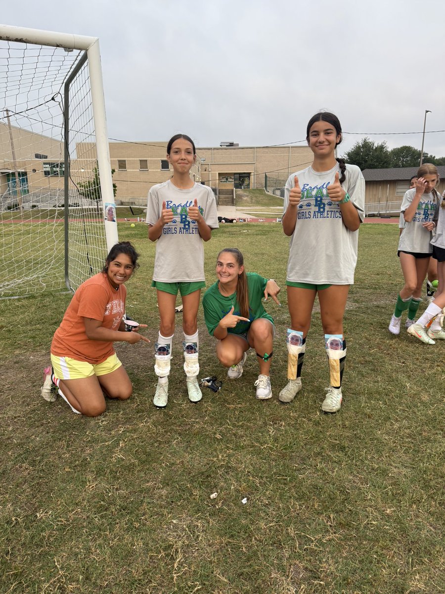 7th and 8th grade girls soccer celebrating their last practice with anything but cleats!! ⚽️🥅  <a href="/NeisdAthletics/">NEISD ATHLETICS</a>