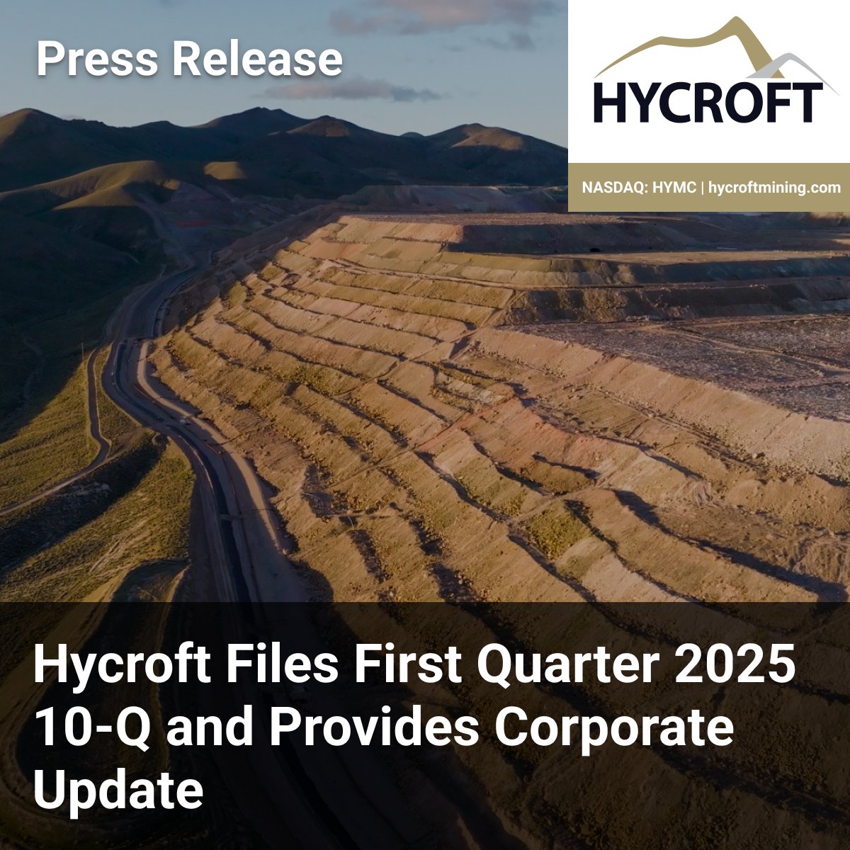 Hycroft Files First Quarter 2025 10-Q and Provides Corporate Update

Read the full $HYMC release here: bit.ly/4mhk1jM