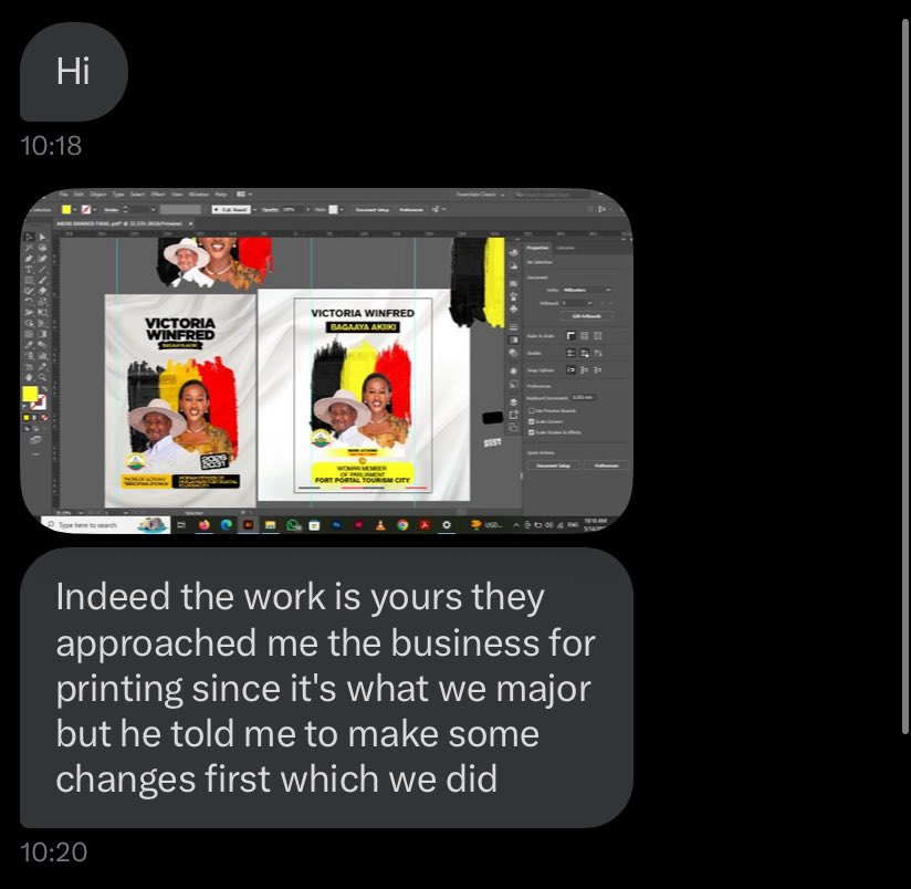 bwengyecb's tweet photo. @VBagaaya @phatgraphicsug Ate bino bikyi, You made changes refering to Ali's Design😂😂😂😂 https://t.co/TwvpAr1qmv