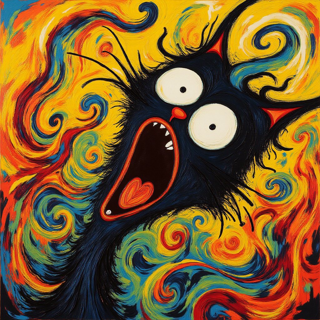 ★ 𝗖𝗢𝗟𝗟𝗘𝗖𝗧𝗘𝗗

""Inferno Whiskers: The Screaming Void"" by <a href="/darksideoflife1/">dark_side_of_life/AI-Art/.tez</a> on <a href="/objktcom/">objkt.com</a> objkt.com/tokens/open_ob…