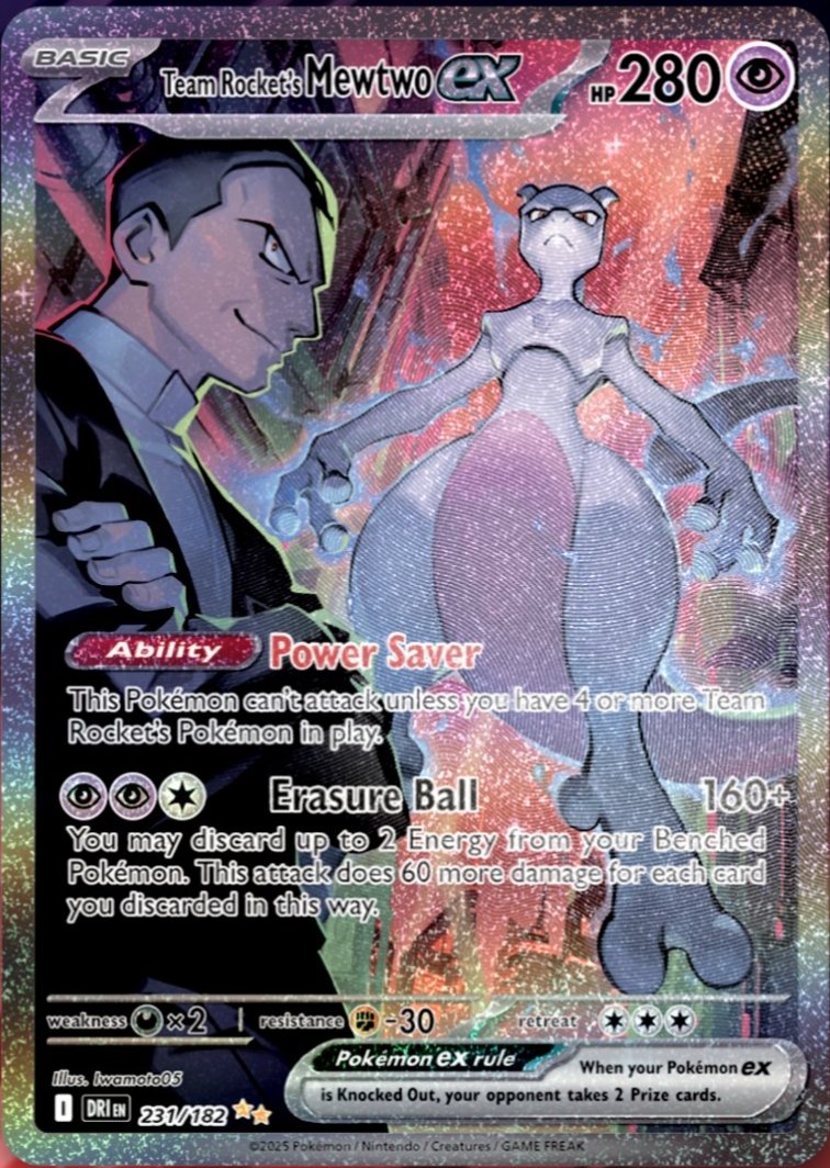 English Team Rocket's Mewtwo ex revealed from "Destined Rivals!"

See the rest of the revealed cards here: 

pokebeach.com/2025/04/first-…