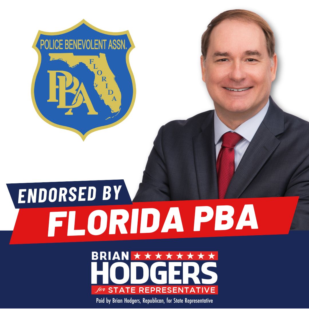 Honored to have the support of our law enforcement officers. Every day, these brave men and women put on a bulletproof vest and put their lives on the line to protect and serve. They deserve a strong voice in our legislature, and I’m committed to being just that in Tallahassee.