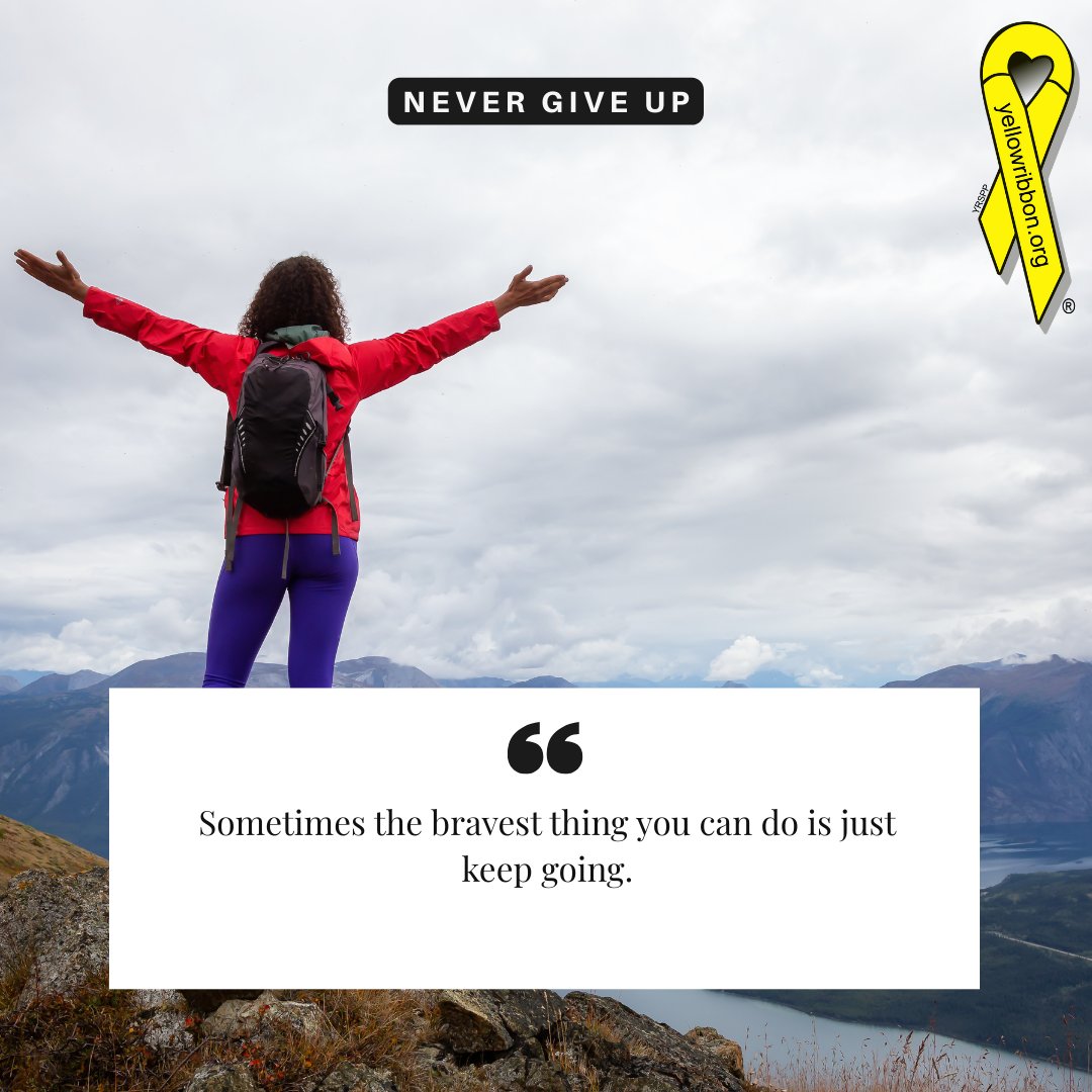 "Sometimes the bravest thing you can do is just keep going."

Even small steps forward count.

#MentalHealthMatters #HopeLivesHere #Ask4Help