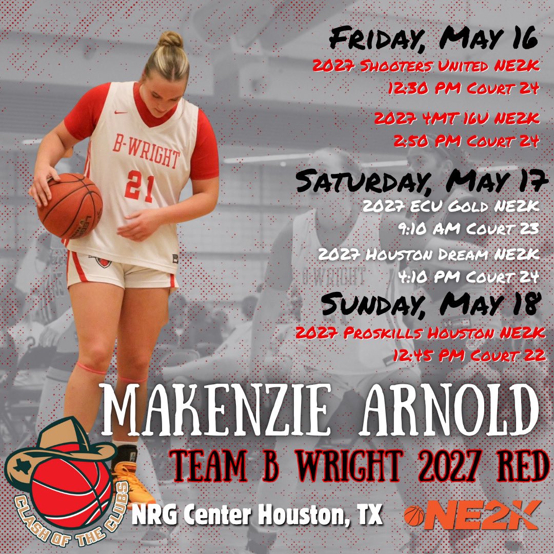 Makenzie Arnold (@makenzie_arno1d) on Twitter photo excited for the Clash of the Clubs in Houston with my <a href="/TBWexposure/">Team Brandan Wright</a> family ❤️🖤
<a href="/CoachK_22/">Keri O’Neal</a> excited for the Clash of the Clubs in Houston with my <a href="/TBWexposure/">Team Brandan Wright</a> family ❤️🖤
<a href="/CoachK_22/">Keri O’Neal</a>