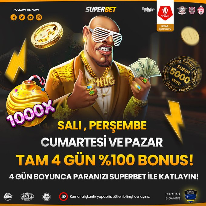 ⭐️FORUM ROYAL &amp; SUPERBET
💰100 TL NAKİT SKOR ETKİNLİĞİ!
✍️SON İŞLEMSİZ-ÇEVRİMSİZ-YATIRIM ŞARTSIZ
⚽️Galatasaray - Kayserispor

➡️Katılım👉l24.im/h5Ojwqg

🕊️RT+ETİKET #denemebonusu #freespin #freebet