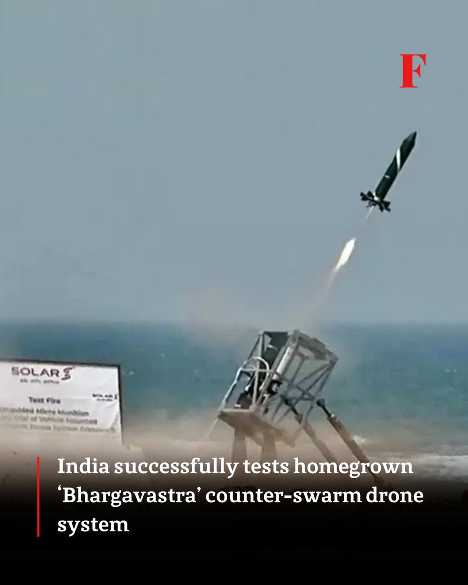 FAMEDelivered's tweet image. India successfully tests indigenous counter-drone system ‘Bhargavastra’ in Odisha.

#Bhargavastra #India #DroneSystem #DefenceTechnology #pakistan #IndigenousWeapons #IndianArmy #MakeInIndia #CounterDrone #MilitaryTech #OdishaTest #Gopalpur