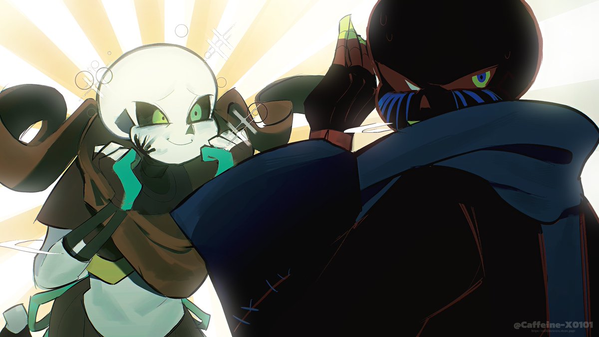 (๑•ᴗ•๑)
尝试画的圆一点. 🔥
左右位无差.
---
#undertale #undertaleAU #Errorsans #inksans #ErrorInk #inkerror