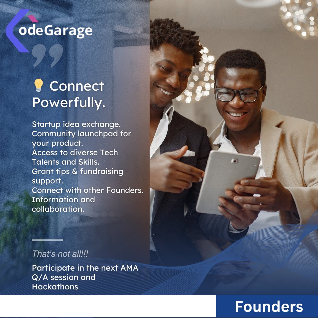 CodegarageA's tweet image. 🎉 We’ve built something just for YOU — and it’s finally here!
Introducing our new community spaces on Discord and LinkedIn— a place where tech talent from Africa connects, collaborates, and levels up 🌍💼
Join us on Discord: discord.gg/c5zBmfPn
linkedin.com/groups/1466303…