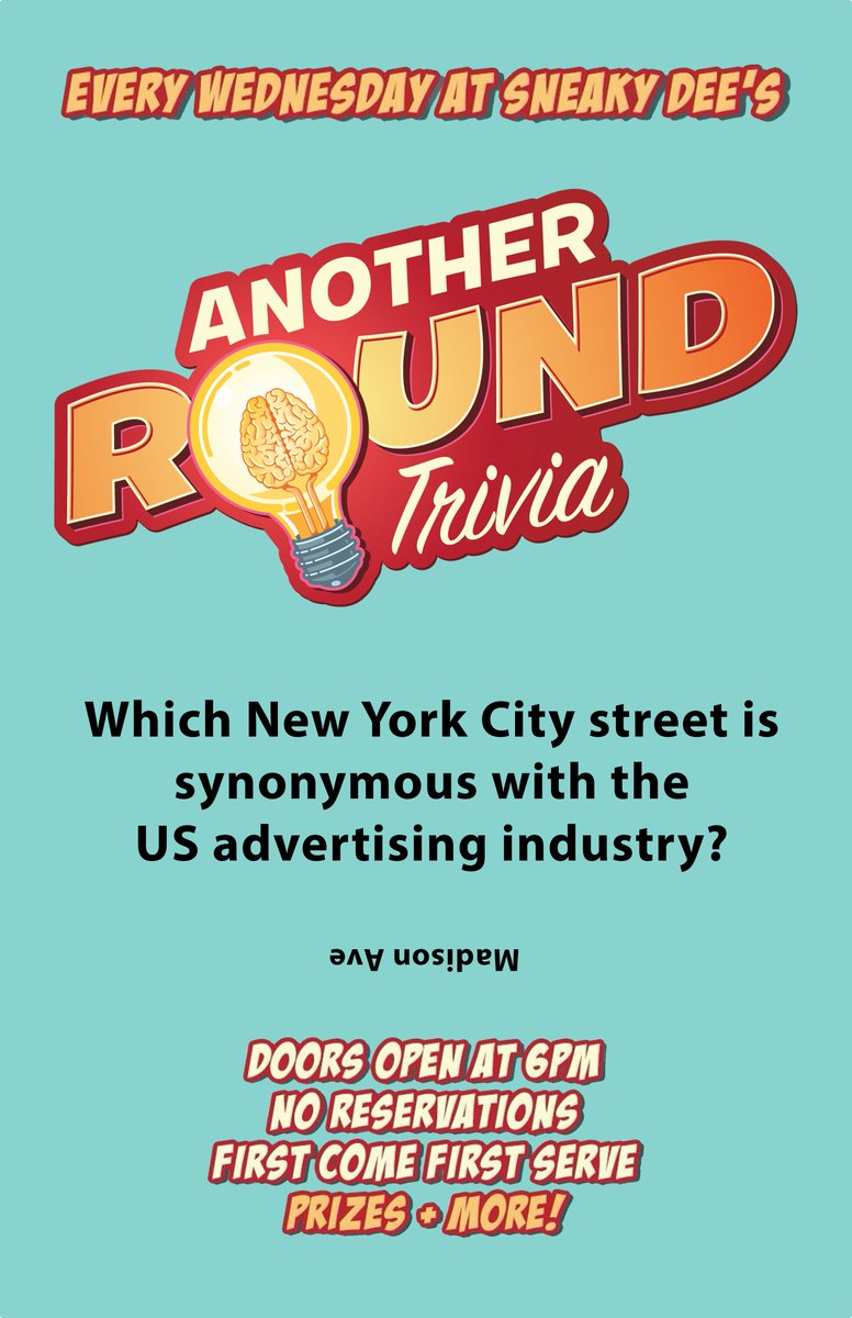 Terrance Balazo (@a_r_trivia) on Twitter photo It is another Wednesday and another <a href="/A_R_Trivia/">Terrance Balazo</a> at <a href="/thesneakydees/">Sneaky Dees</a>.
Doors open at 6:00pm
Trivia starts at 7:00pm
Extra special bonus! Tonight I will wear a hockey jersey for the first time in over a decade!
See you tonight... It is another Wednesday and another <a href="/A_R_Trivia/">Terrance Balazo</a> at <a href="/thesneakydees/">Sneaky Dees</a>.
Doors open at 6:00pm
Trivia starts at 7:00pm
Extra special bonus! Tonight I will wear a hockey jersey for the first time in over a decade!
See you tonight...