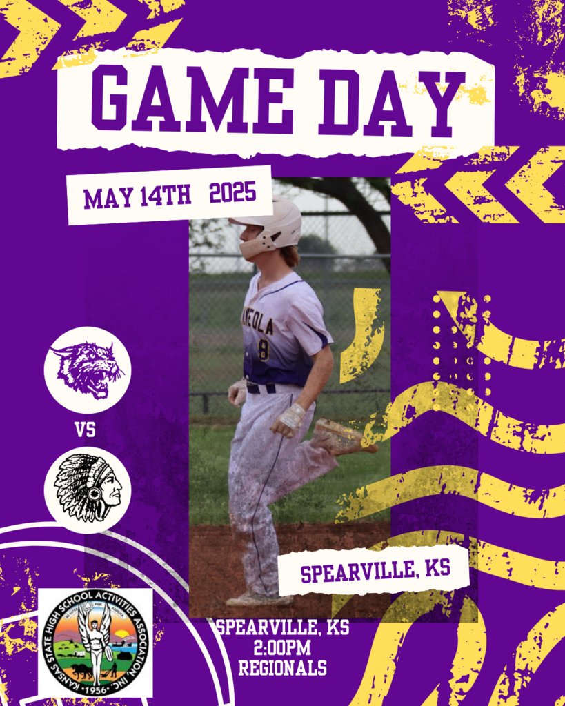 Good luck to our High School Baseball team today as they travel to Spearville to take on the Satanta Indians in Regional play. First pitch is set for 2:00pm. Admission: Adults: $8 Students K-12 $6