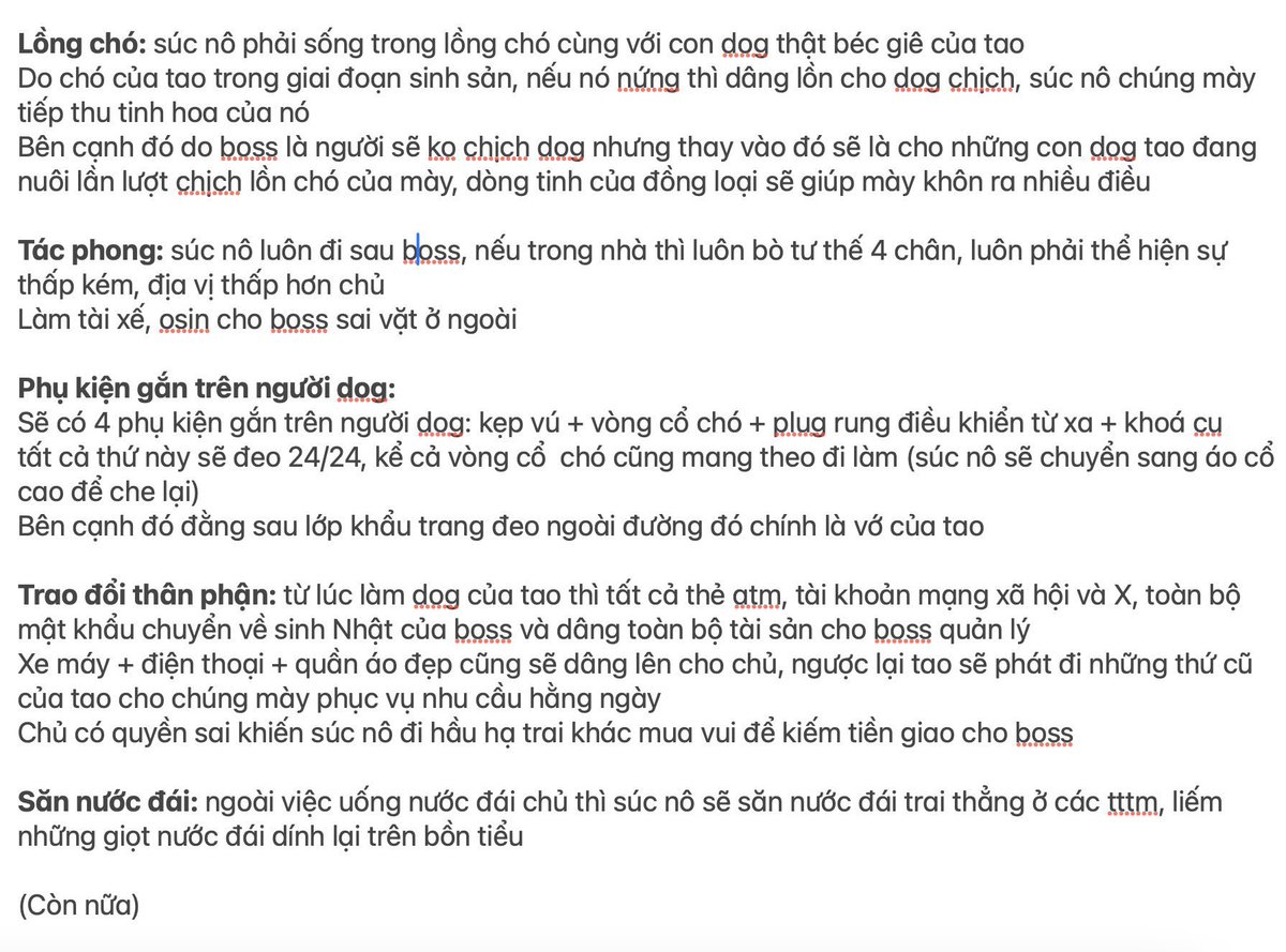 Gu train dog của tao là "tẩy não, chơi dơ shit + nước đái, xỉ nhục thân phận, gây áp lực tinh thần nhưng luôn trong tình trạng nứng và cuối cùng biến thành slave dog toilet"
Gu tao hơi mặn là người gốc TQ ở TQ cũng chơi như thế, ai cảm thấy tởm thì lướt