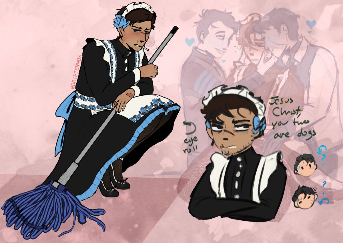 Here is my late maid day contribution with #GavinReed 

I'll post the uncensored version when I uh
wake up later :)