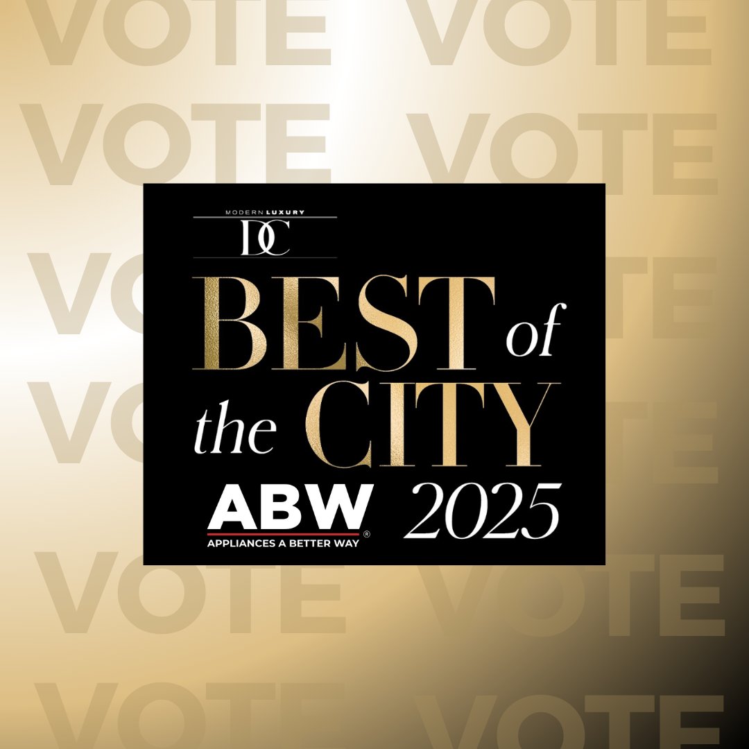 AppliancesABW's tweet photo. Vote local. Vote luxury. Vote ABW✨@DCMagazineML’s “Best of the City” 2025 poll is here, and we need your support. Help us win Best Appliance Showroom and Best Luxury Appliances in the “Home” category by voting for ABW Appliances: https://t.co/jYBUXWBeGA https://t.co/GjEYMoNooe