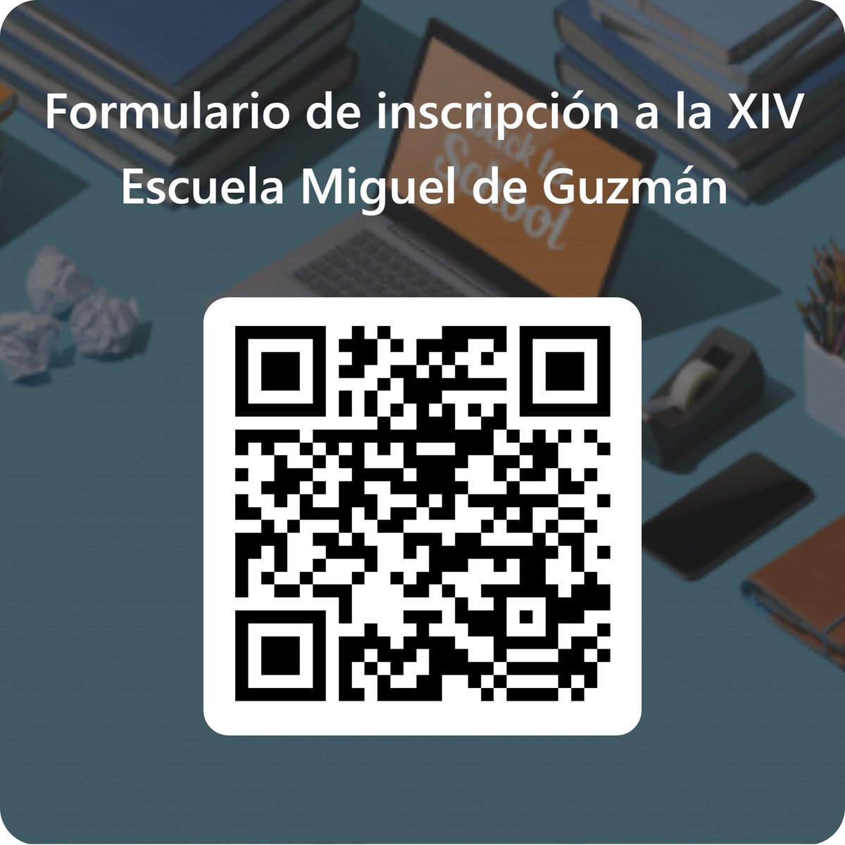Para formalizar la inscripción, acceder a este enlace: forms.office.com/e/ZZAR9Cu4Ge
También podéis hacerlo a través de este QR