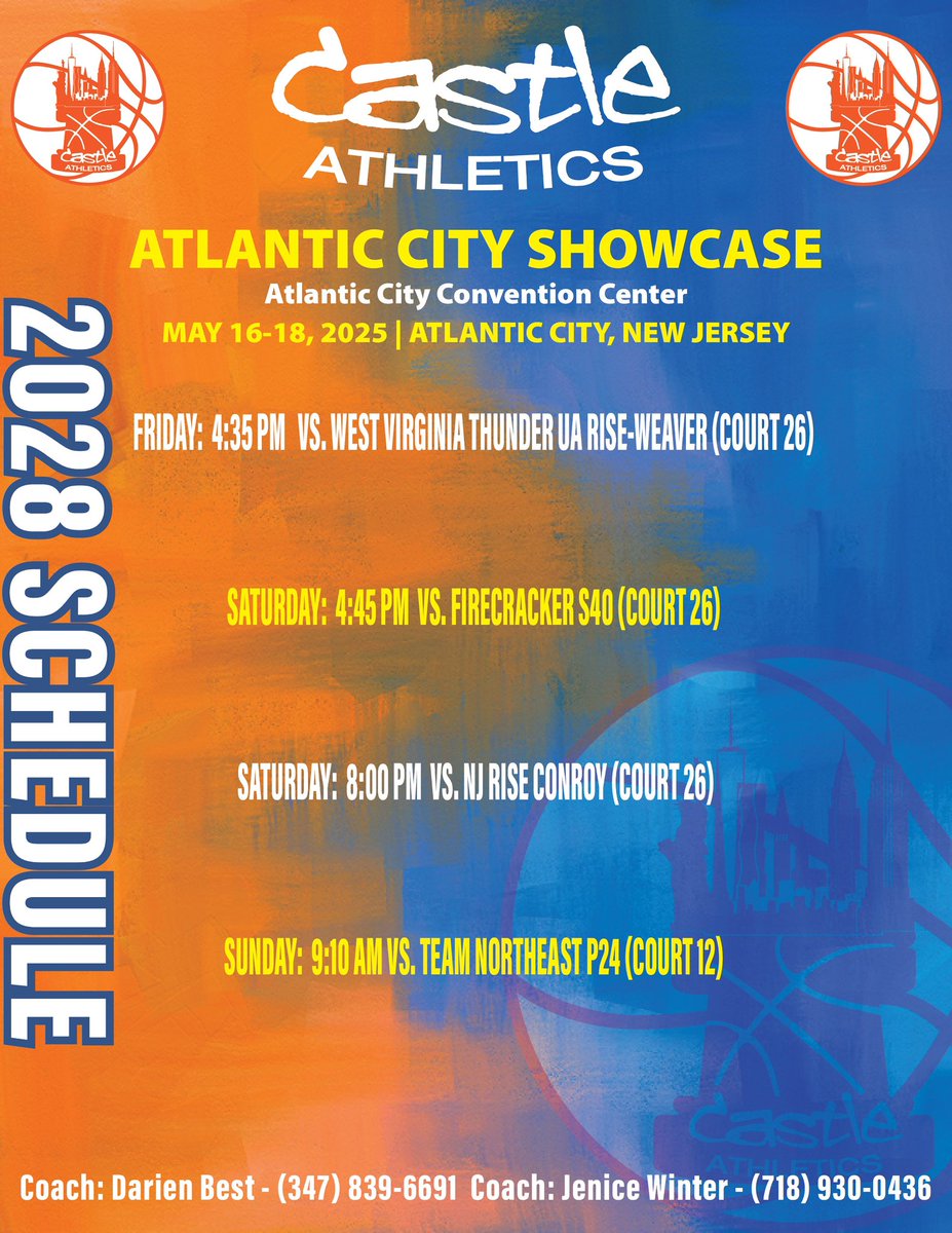 This weekend Castle Girls will be on full Display all teams. Must See TV will be on every court.