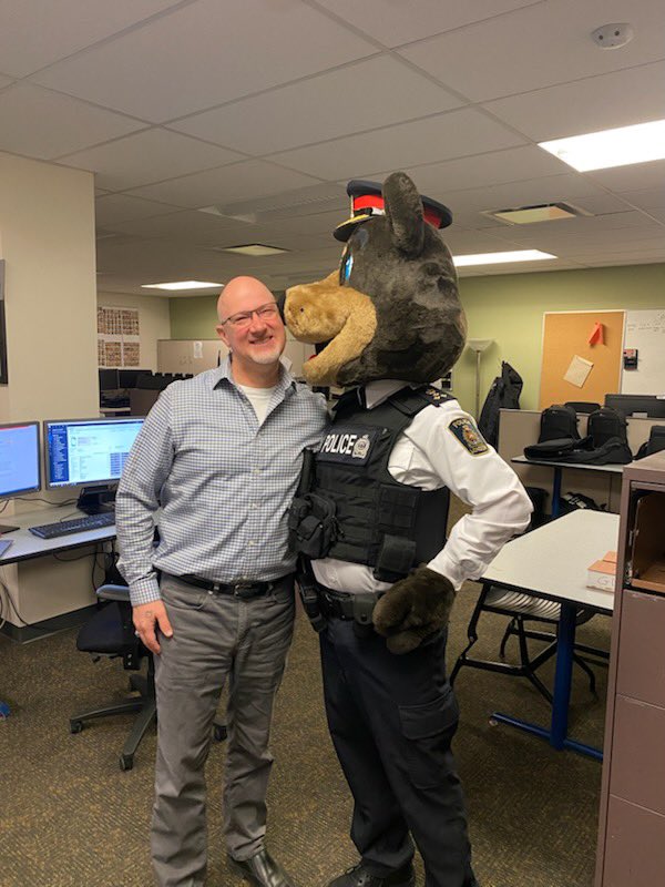 Welcome Chief Charlie!!  I was pleased to be a part of the design team on this project. I’m so proud to see him in our community now! I know that Chief Charlie will make a significant impact to our community events. Thanks for the hug and kisses Chief!! 💙