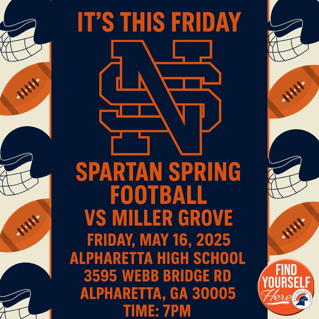 North Springs High School Official Account (@northspringshs) on Twitter photo Spring game. Big energy. Bright future. 🏈 Don’t miss the action this weekend!
Be there to support our Spartans!
#NorthSpringsHighSchool #FindYourselfHere #TheNorthSpringsWay #northspringsathletics
<a href="/FCS_NSHS_Princ/">Scott Hanson</a> <a href="/alexbatesedu/">Alexandra Bates</a> <a href="/AD_SpartaNation/">Coach Thomas</a> Spring game. Big energy. Bright future. 🏈 Don’t miss the action this weekend!
Be there to support our Spartans!
#NorthSpringsHighSchool #FindYourselfHere #TheNorthSpringsWay #northspringsathletics
<a href="/FCS_NSHS_Princ/">Scott Hanson</a> <a href="/alexbatesedu/">Alexandra Bates</a> <a href="/AD_SpartaNation/">Coach Thomas</a>