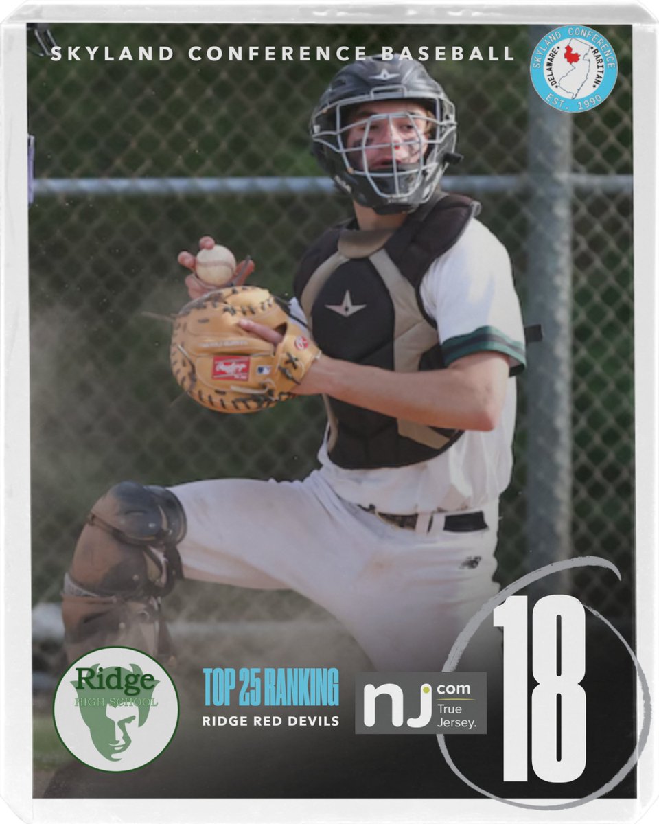 🚨 nj.com  Baseball Top 20 (May 14) is out!   One Skyland Conference squad cracks the list:     

🟢Ridge Red Devils