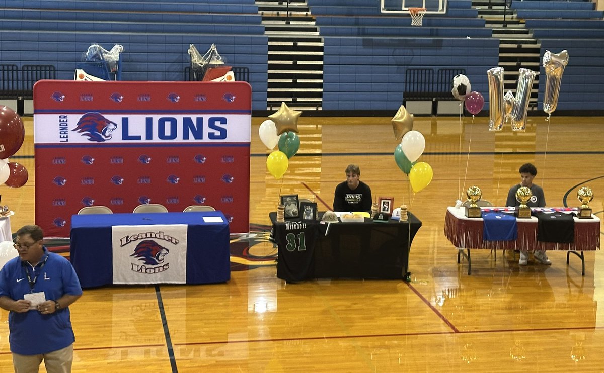 Leander ISD Athletics (@leanderisdath) on Twitter photo Congratulations to these Leander Lions that are continuing their academic and athletic careers in college. <a href="/leanderhssoccer/">Leander HS Girls Soccer</a> <a href="/LeanderXC/">Leander Cross Country</a> <a href="/LHSLionsBBall/">Leander HS Baseball</a> <a href="/lionswimming/">Leander Swimming</a> <a href="/LLionsFootball/">Leander Lions FB</a> Congratulations to these Leander Lions that are continuing their academic and athletic careers in college. <a href="/leanderhssoccer/">Leander HS Girls Soccer</a> <a href="/LeanderXC/">Leander Cross Country</a> <a href="/LHSLionsBBall/">Leander HS Baseball</a> <a href="/lionswimming/">Leander Swimming</a> <a href="/LLionsFootball/">Leander Lions FB</a>