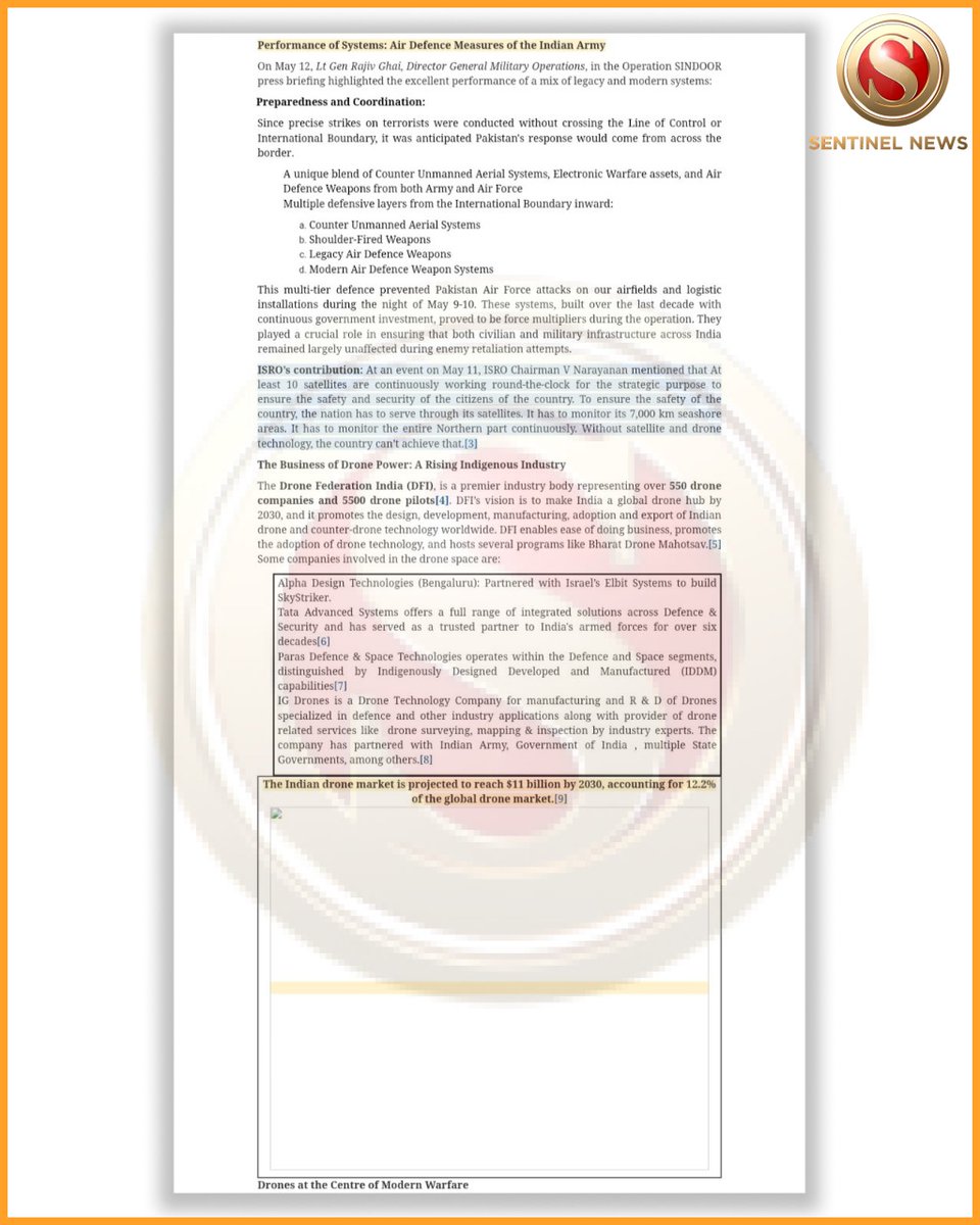 Sentinel_Assam's tweet image. PIB’s background note on Operation Sindoor reveals the use of advanced air defence systems, indigenous missiles like AKASH, and critical satellite support from ISRO. 

#thesentinel #OperationSindoor #TechForDefence