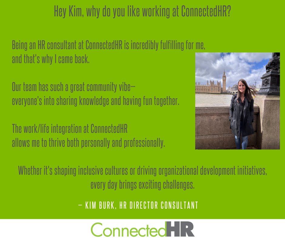 connectedhr4's tweet image. If you are looking for part-time work and ready to make a move in your HR career, check out Kim&apos;s reasons for enjoying her job so much at ConnectedHR that she came back to work here! ow.ly/reMP50VRLYE

#hrjobs #experthr #hiringhr #hrconsulting #hr #hrdirector