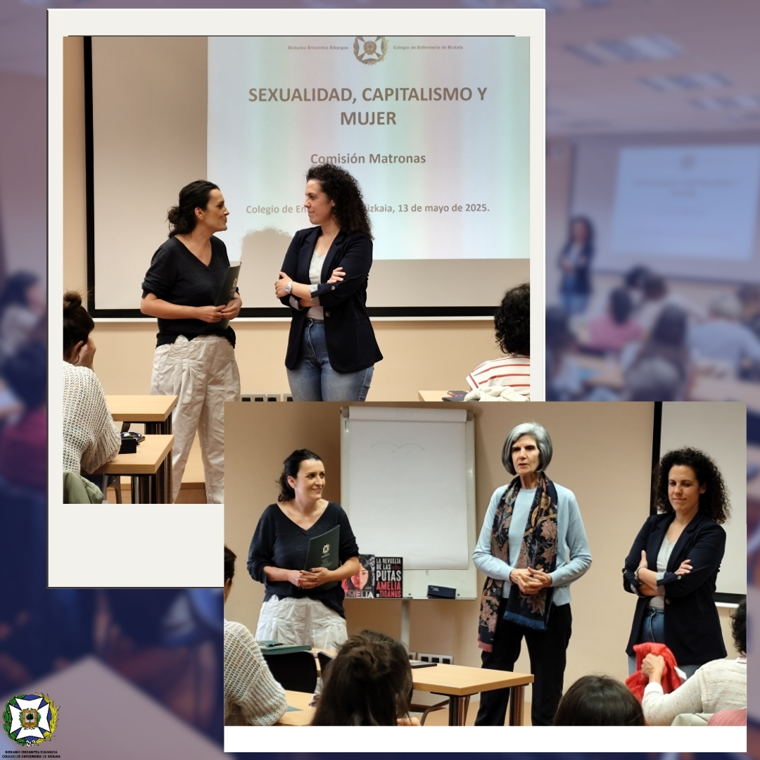 Colegio de Enfermería de Bizkaia (@colenfbizkaia) on Twitter photo Ayer acogimos la jornada “Sexualidad, capitalismo y mujer”.
Un espacio de reflexión sobre violencia, sexualidad y perspectiva feminista con:
🔹Amelia Tiganus
🔹Nerea Novo
🔹Miriam Alemán
🔹Janire Miranda
Junto a MªJosé García Etxaniz y Begoña Martínez Borde.
¡Gracias a todas! Ayer acogimos la jornada “Sexualidad, capitalismo y mujer”.
Un espacio de reflexión sobre violencia, sexualidad y perspectiva feminista con:
🔹Amelia Tiganus
🔹Nerea Novo
🔹Miriam Alemán
🔹Janire Miranda
Junto a MªJosé García Etxaniz y Begoña Martínez Borde.
¡Gracias a todas!