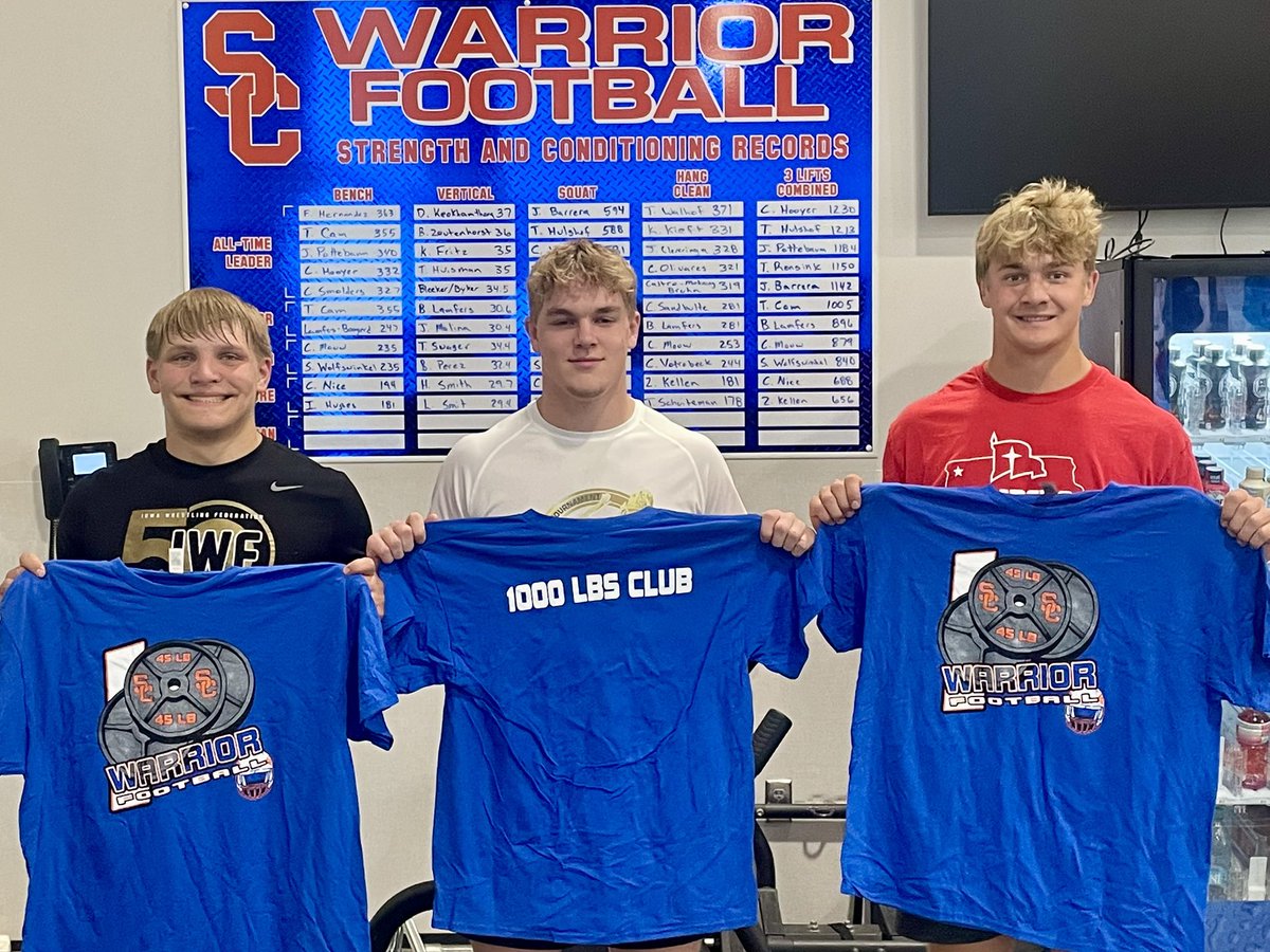Congrats Colton, Brendan, and Cody! Welcome to the 1,000 Pound Club. Way to work boys.
