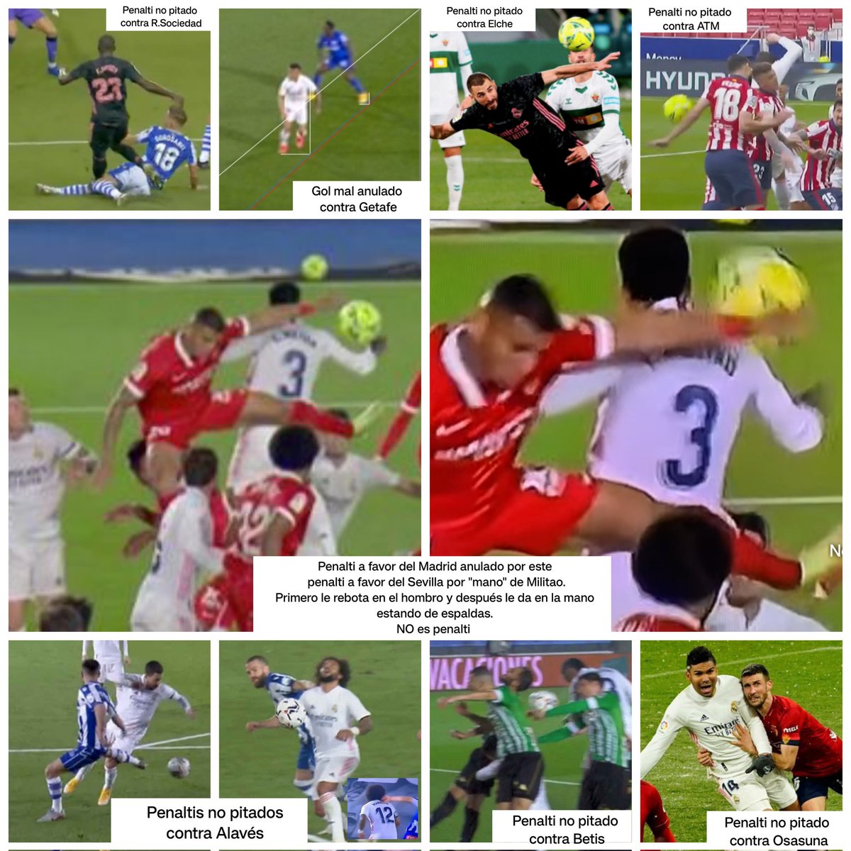 Anti_tinglado's tweet photo. Para mí estás son las 4 ligas donde más han perjudicado al Real Madrid desde 1990.
-Las dos de Tenerife 91/92 y 92/93
-2015/16
-2020/21
Tres de ellas para el Barcelona y una para el Atlético de Madrid. https://t.co/e9nO70sGP6