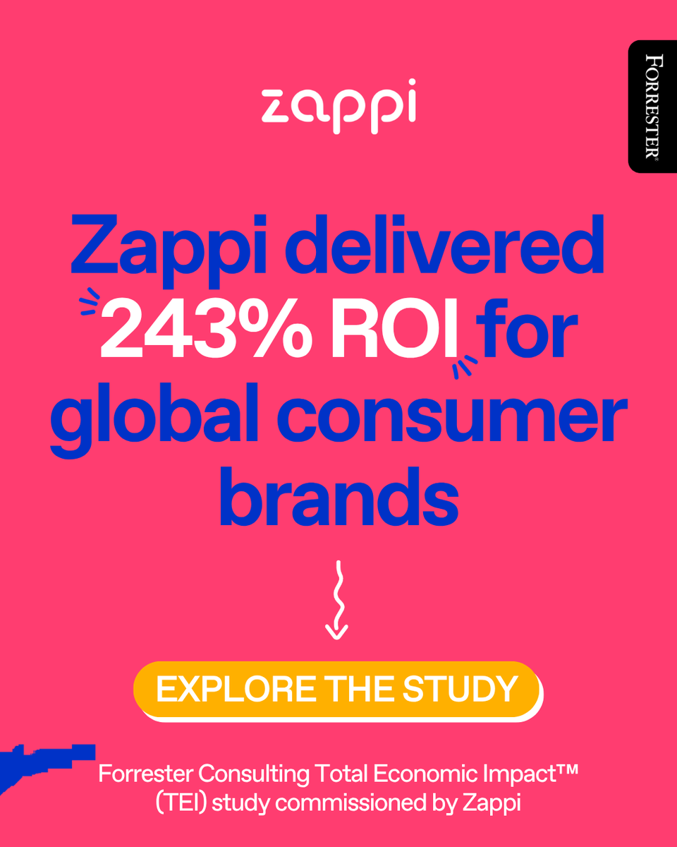 🚨 The <a href="/forrester/">Forrester</a> Total Economic Impact™ (TEI) study is out!

Brands using Zappi saw:
✨ 243% ROI
💰 40% reduction in research costs
⏱️ 10-15% staff time saved

See how Zappi replaced slow legacy research with agile insights.
👉 bit.ly/4k5XIfq
#Zappi #Forrester