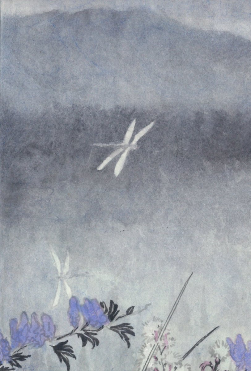 月 絵画 満月と鳳凰】色紙サイズ | ヒュンケル gallery shop
