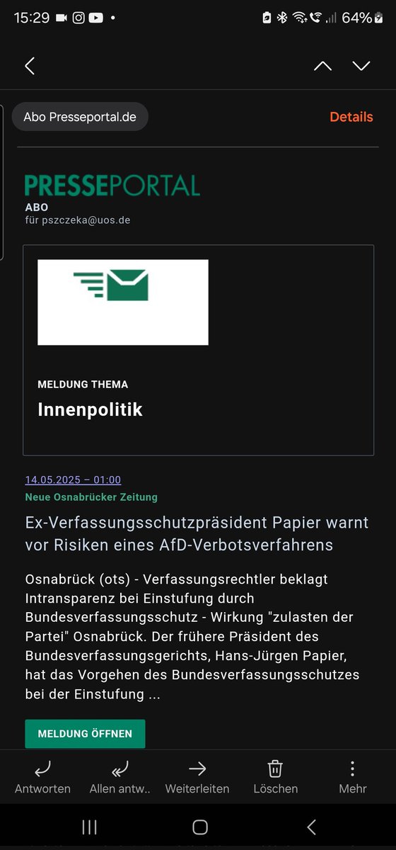 #Papier war nicht beim #Verfassungsschutz, liebe <a href="/noz_de/">NOZ</a> ... 
presseportal.de/pm/58964/60332…