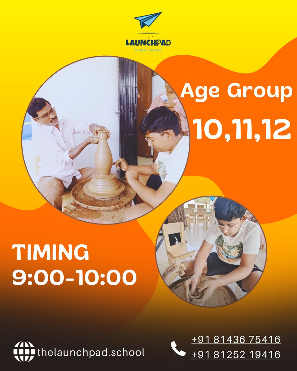 launchpad_sch's tweet image. Get ready to have your hands muddy and hearts full 😍

This 17th May, LaunchPad brings a hands-on Pottery Workshop for children aged 3 to 12, thoughtfully divided into 3 age-specific batches😌

Limited seats | Paid experience
Book your child’s spot today—DM us!
