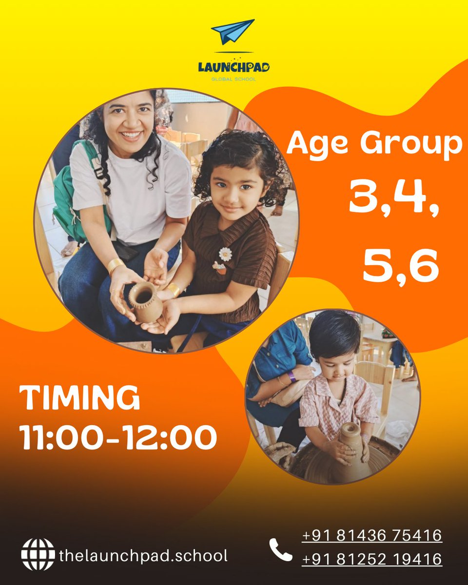 launchpad_sch's tweet image. Get ready to have your hands muddy and hearts full 😍

This 17th May, LaunchPad brings a hands-on Pottery Workshop for children aged 3 to 12, thoughtfully divided into 3 age-specific batches😌

Limited seats | Paid experience
Book your child’s spot today—DM us!