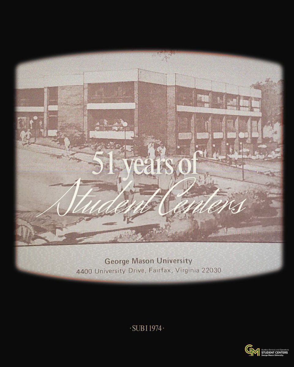 It's Student Centers' 51st Birthday!🎉🎂 

For 51 years, we have been lending a helping hand in campus life. From everyday interactions to unforgettable events, thank you for making us part of your journey!💚💛

Here’s to over half a century of community building! 🥳
#MasonNation