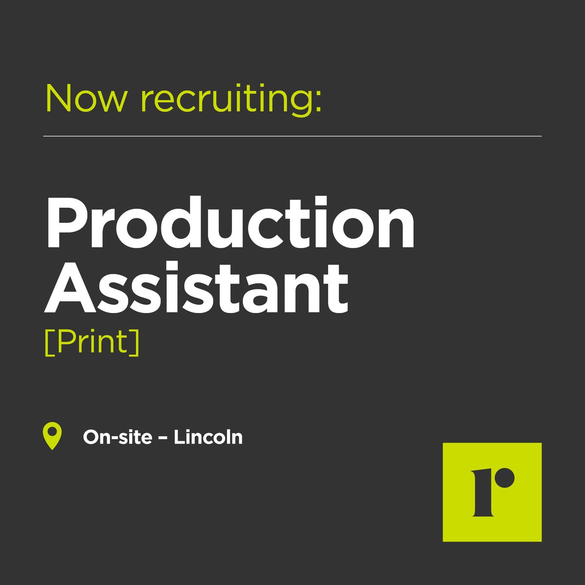 As well as a Print Finisher, we are also looking for a full-time Production Assistant to support our expanding team!

Experience within the print industry is highly desirable, but full training will be provided.

Find out more details and apply below:

indeedhi.re/3F8VSva