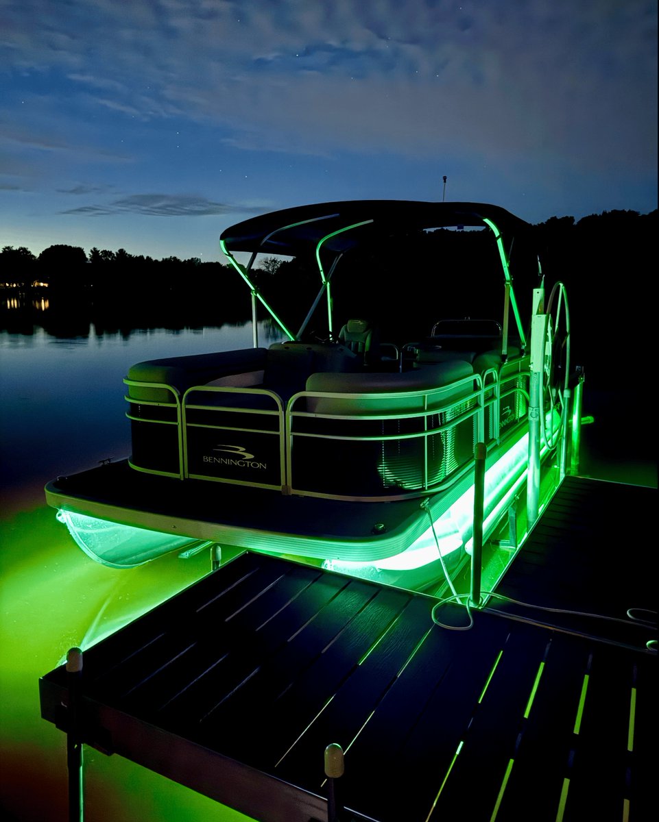 ShadowCasterLED's tweet photo. Getting your pontoon summer-ready? Light it up with our LED accent strips.🪼 

Choose from digital or classic styles @ https://t.co/RfYVuZ67eP https://t.co/JFHlnnBQuT