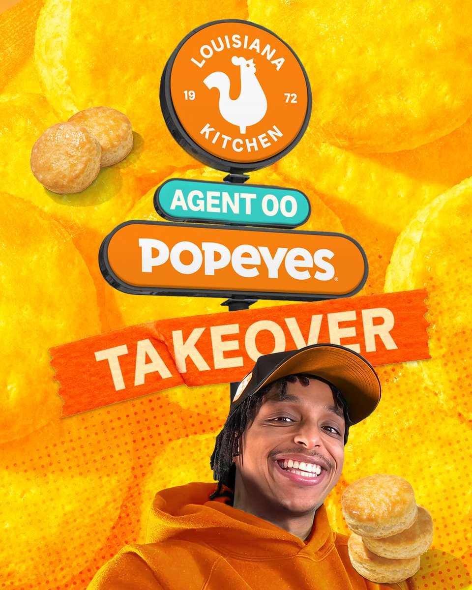 Popeyes (@popeyes) on Twitter photo Weāre finally letting <a href="/CallMeAgent00/">AMP Agent ā”</a> behind the counter in honor of National Buttermilk Biscuit Day. Tune in to watch live today, 2pm EST on Twitch! Weāre finally letting <a href="/CallMeAgent00/">AMP Agent ā”</a> behind the counter in honor of National Buttermilk Biscuit Day. Tune in to watch live today, 2pm EST on Twitch!