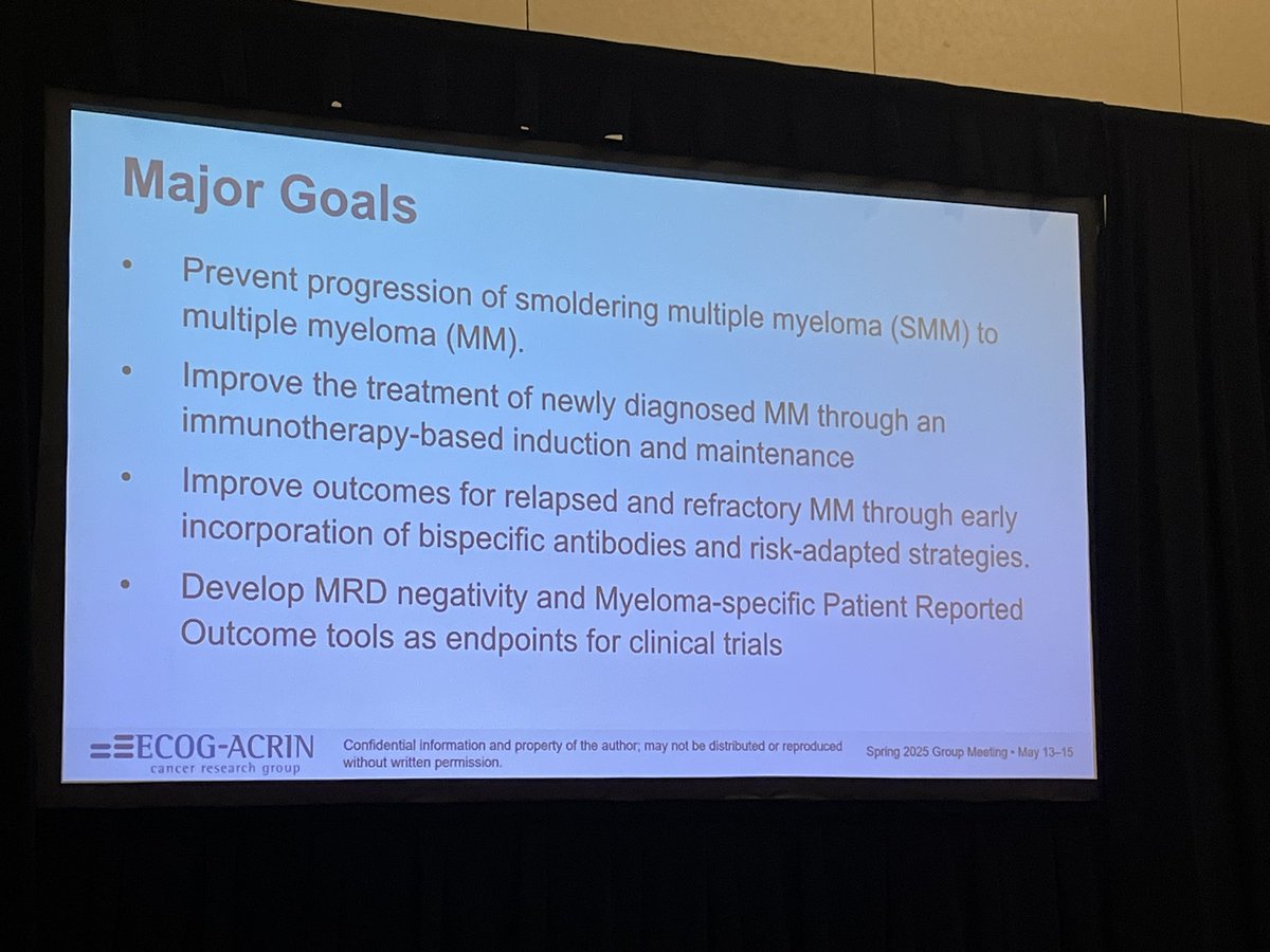Murali Janakiram (@janakirammurali) on Twitter photo The ECOG MM committee <a href="/eaonc/">ECOG-ACRIN Cancer Research Group</a> has started ,chaired by <a href="/VincentRK/">Vincent Rajkumar</a>
- Several new trials coming through The ECOG MM committee <a href="/eaonc/">ECOG-ACRIN Cancer Research Group</a> has started ,chaired by <a href="/VincentRK/">Vincent Rajkumar</a>
- Several new trials coming through
