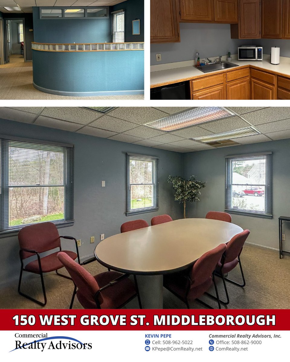 ComRealtyNet's tweet image. 📍 150 West Grove Street, Middleboro
🏢 4,261 SF Professional Office Building
🌬️ Forced Air Heating | ❄️ Central A/C
🚗 Ample Parking | 🙌 Prime Location
💸 $749,000

#CommercialRealEstate 

l8r.it/jH1P