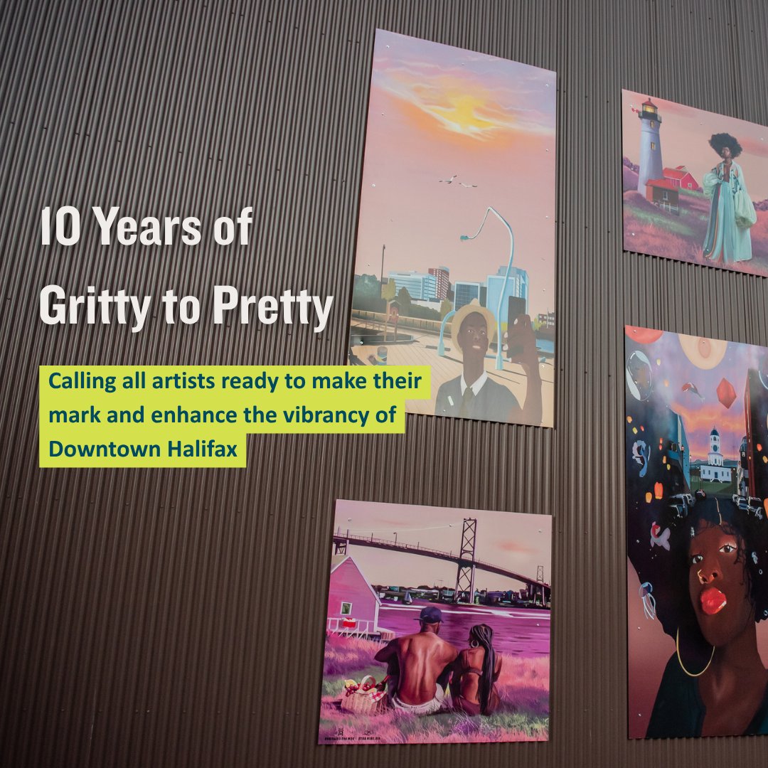 Calling all artists! Our 'public art' grant program, 'Gritty to Pretty', has hit the double digits! We’ve added curated themes and chosen standout locations to spark your imagination. Let’s make this our most vibrant year yet! Applications are open now: downtownhalifax.ca/grittytopretty