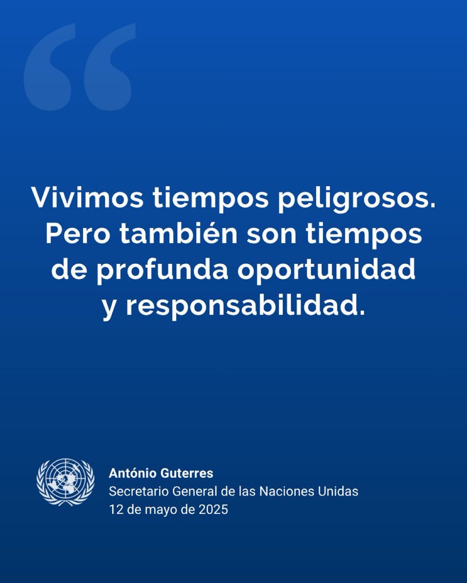 Sebastian M Flores A (@sebastianmfa) on Twitter photo "Vivimos tiempos peligrosos.
Pero también son tiempos de profunda oportunidad y responsabilidad".
Al presentar la iniciativa de reforma #ONU80, el Secretario General <a href="/antonioguterres/">António Guterres</a> subrayó que la misión de la ONU es más urgente que nunca.
Vía <a href="/ONU_es/">Naciones Unidas</a>: news.un.org/es/story/2025/… "Vivimos tiempos peligrosos.
Pero también son tiempos de profunda oportunidad y responsabilidad".
Al presentar la iniciativa de reforma #ONU80, el Secretario General <a href="/antonioguterres/">António Guterres</a> subrayó que la misión de la ONU es más urgente que nunca.
Vía <a href="/ONU_es/">Naciones Unidas</a>: news.un.org/es/story/2025/…