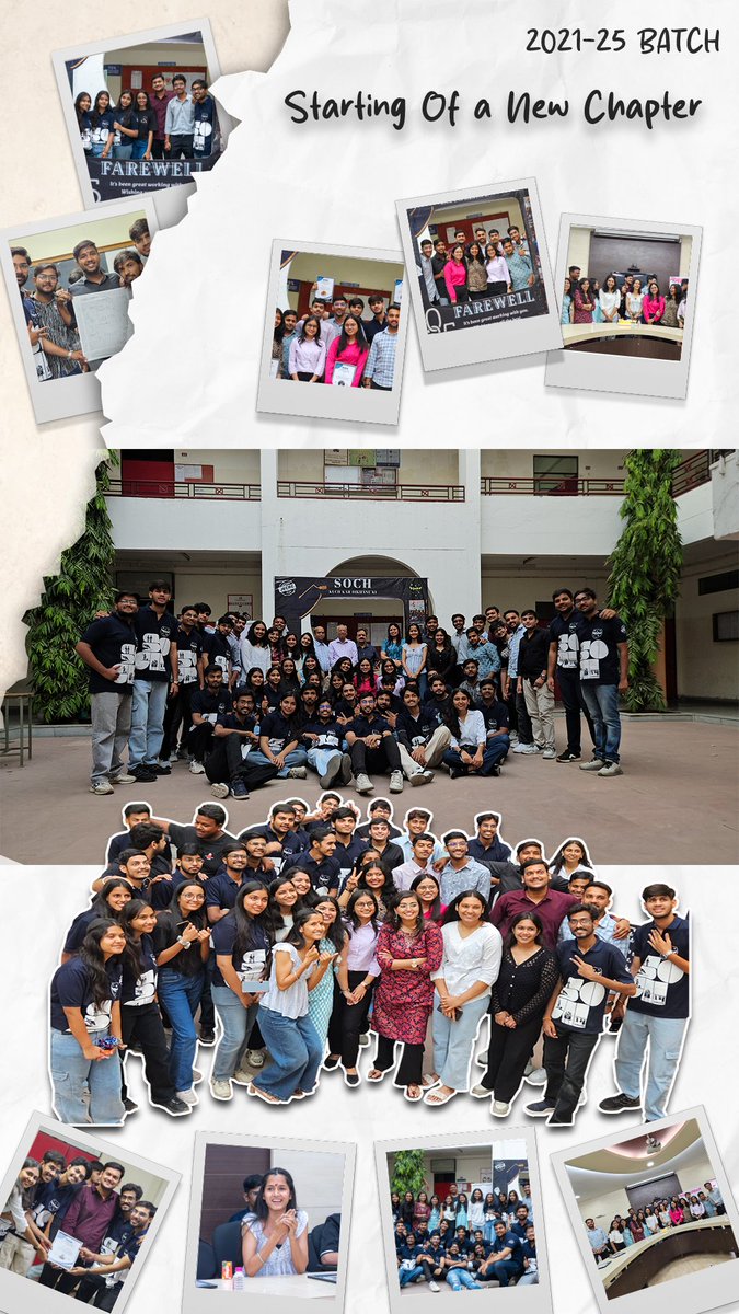 JECRC_SOCH's tweet photo. Time⏳ flies, and today's memories become tomorrow’s nostalgia.
Team Soch bids a heartfelt farewell to the 4th-year grads of JECRC.
Your smiles, bonds &amp; stories will echo forever.
"आंखों से दूर, दिल के करीब।"
@Agarwal_Arpit @jecrcuniversity
#Farewell #TeamSoch #JECRC #Adieu2025 https://t.co/b8YKWnWdkb