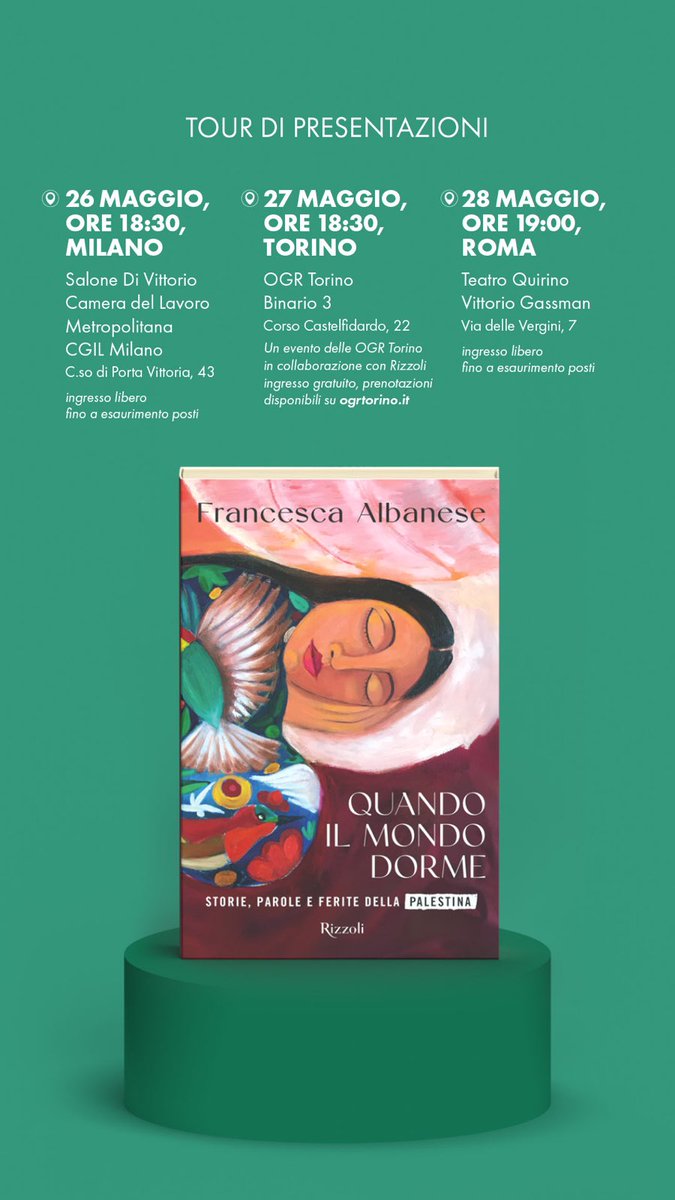 Come abbiamo fatto a tenere gli occhi chiusi dinanzi al genocidio di questo tempo, messo a punto con armi e tecnologie da XXImo secolo, ed eseguito praticamente sotto il nostro naso?  Proviamo a rispondere assieme. E ad aprire gli occhi.
Torino, Milano, Roma.