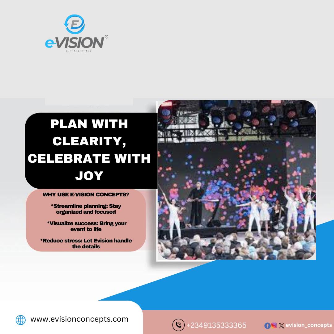 EvisionConcepts's tweet photo. Plan with clarity, celebrate with joy!

Tired of event planning stress?  Evision is here to help!

Why choose Evision?
- Streamline planning: Stay organized and focused with our intuitive tools
- Visualize success: Bring your event to life with stunning visuals and details https://t.co/s8bBdmQl7l