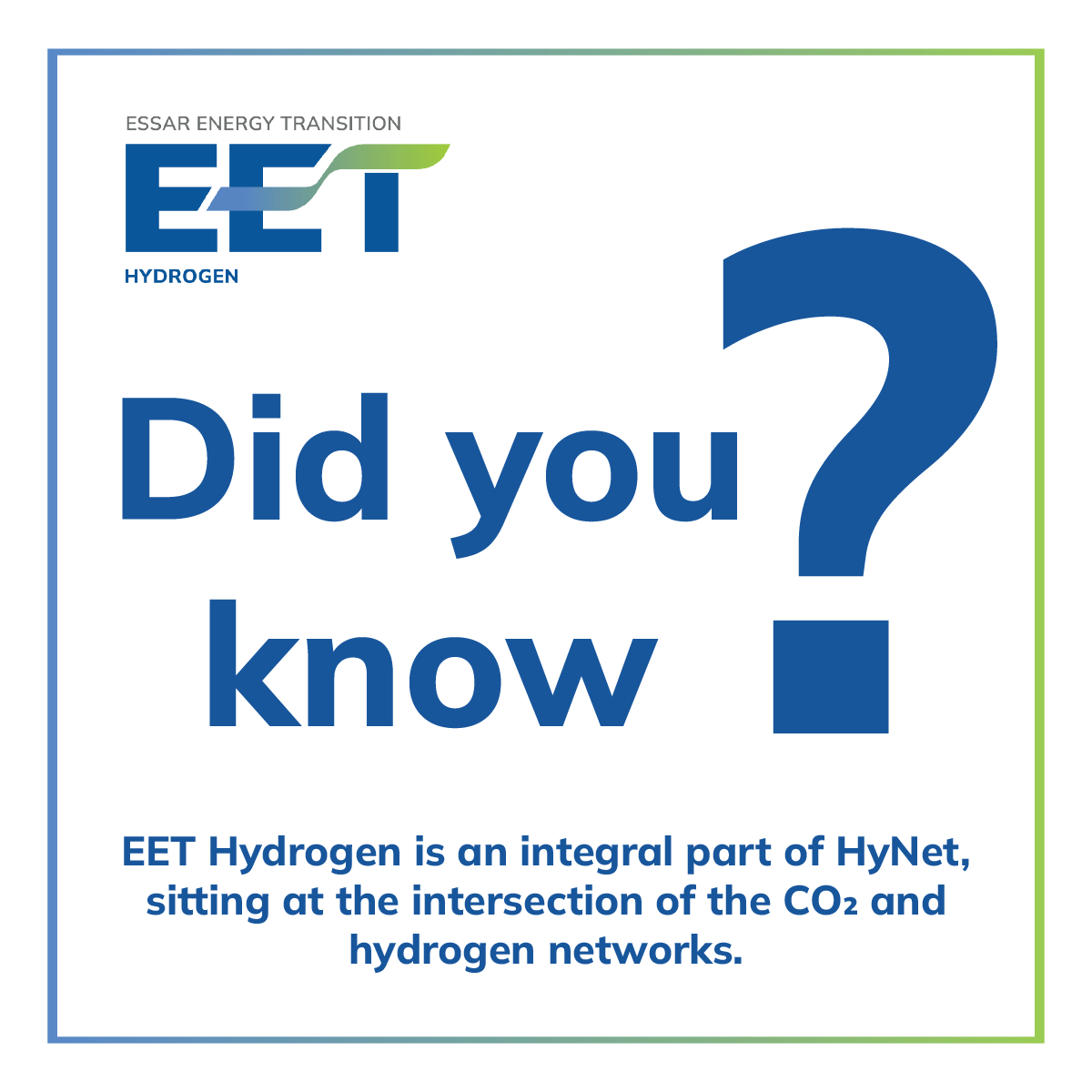 #DidYouKnow
We play an integral part in HyNet, sitting at the intersection of the CO2 and Hydrogen networks.

We welcome the recent announcement of financial close of ENI’s Liverpool Bay CCS project and look forward to working with them to store the CO2 from our HPP1 project.