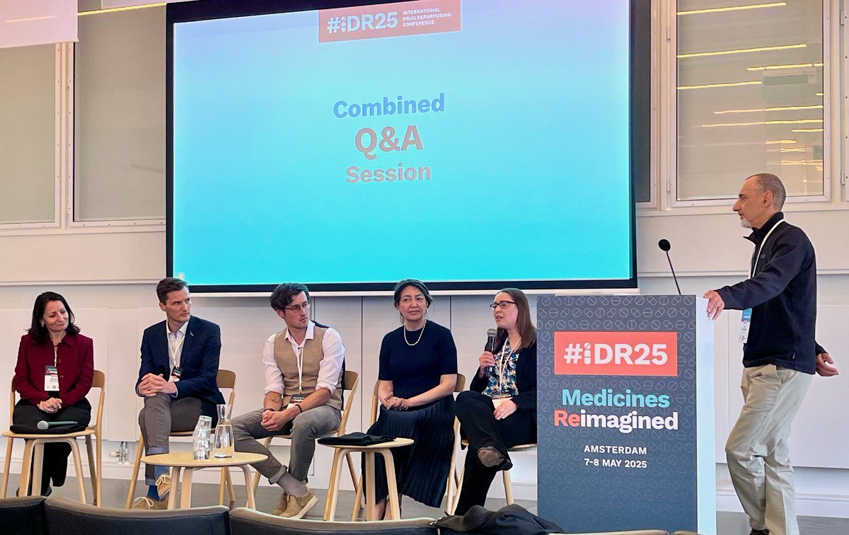 Reboot_Rx's tweet image. At #iDR25, our CEO @LauraBKleiman joined leaders from @Anticancerfund, @CuresWReach, @KingsCollegeLon, @AmsterdamUMC, &amp;amp; @LUMC_leiden to discuss new efforts to expand patient access to repurposed generic drugs. 
#TheSolutionMayAlreadyExist #DrugRepurposing
