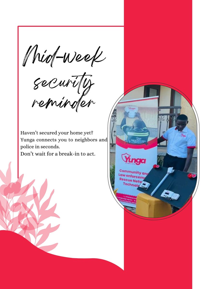 Mid-week Security Reminder
Haven’t secured your home yet?
Yunga connects you to neighbors &amp; police in seconds, improving the time it takes to be helped in case of emergencies or attacks. 
Don’t wait for a break-in to act.