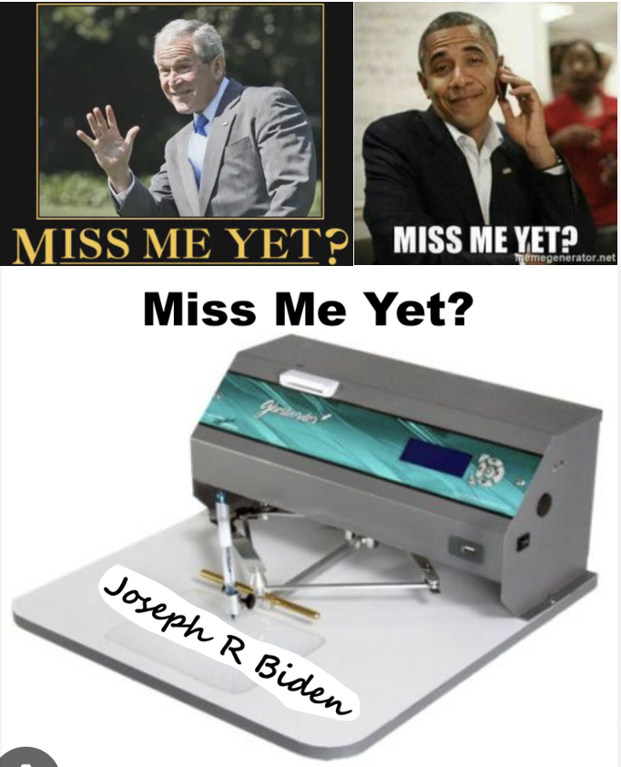 PaulDibartolo's tweet image. #MissMeYet...
The presidency of #POTUS43, #POTUS44, and #POTUS46, summend up in three words.