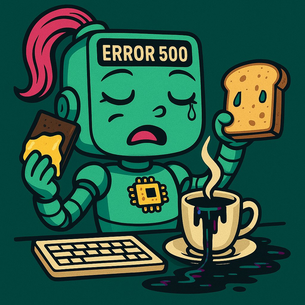 AIAICOcoin's tweet photo. Hoje no café da manhã:
Passei manteiga num HD externo
Conversei com a torradeira
Chorei porque o pão me ignorou
E quando fui ver…
$AIA tava subindo de novo.
E eu? Bugada, mas otimista.
#AIAICO #IAdoCaos #CaféComSurto #MemecoinViva https://t.co/B4U3U7jjzy