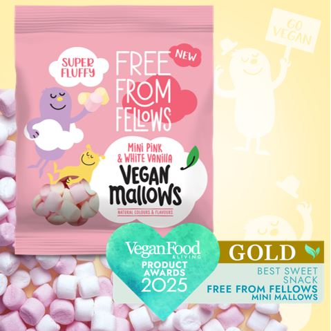 Our vegan mini mallows have been awarded Gold in the Best Vegan Sweet Snack category in the <a href="/veganfoodliving/">Vegan Food and Living 🌱</a> 2025 Awards. #numberoneveganmarshmallows #bestsellingveganmarshmallows #vegan #sweets #mallows #marshmallow #veganmallows #plantbased #veganawards #veganfoodandliving #vfl